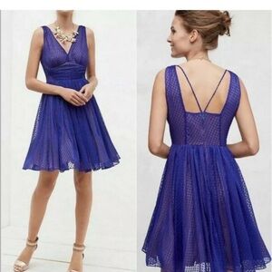 Anthropologie Blue Lace Dress